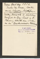 k.k. naturhistorisches Hofmuseum, Intendanzakten 1885-1896 (Hauer), Aktenzahl Z.352/1892, Seite 1